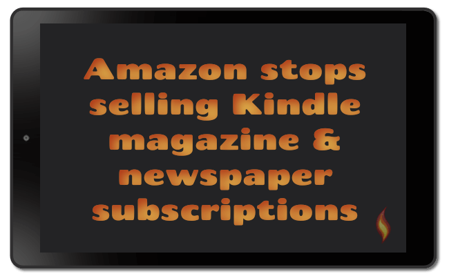 Kindle stops selling mags